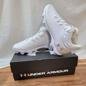 Under Armour Shoes Mens Size 10.5 UA Spotlight Fran 3.0 RM White Cleats Football